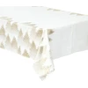 Fééric Lights and Christmas Festive tablecloth with golden Christmas trees, polyester