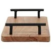 Home Styling Collection Dabar Tacas - Medinis padėklas 30x15,5 cm su metaliniais rankenomis