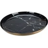 Home Styling Collection Dekoratyvinė lėkštė MARBLE, juodos sp., ø28 cm