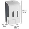 TARTAS muilo ir dezinfekcinio skysčio dozatorius, dviejų kamerų, 960 ml, baltas, Wenko