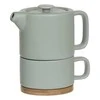 Arbatinukas su puodeliu keramikinis 400 ml pilkos sp. Secret de Gourmet 160724D