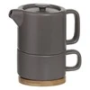 Secret De Gourmet Arbatinukas su puodeliu keramikinis 400ml t. pilkos sp. Secret de Gourme 160724A