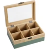 Kesper Bamboo TeeBox su 6 skyreliais, bambukinė, FSC, žalia