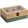 Kesper Bamboo TeeBox su 6 skyreliais, bambukinė, FSC, žalia