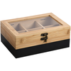 Kesper Bamboo TeeBox su 6 skyriais, bambukinė, FSC, juoda
