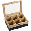 Kesper Bamboo TeeBox su 6 skyriais, bambukinė, FSC, juoda
