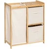 5five Simply Smart Bamboo Bambukinė lentyna su skalbinių krepšeliu TIDY BOX ir konteineriais, 66 x 33,3 x 78,5 cm