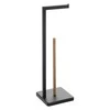 5five Simply Smart Tualeto popieriaus stovas su NATURELO atsargomis, metalinis, juoda spalva