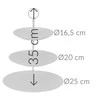 3 aukštų torto stovas Excellent Houseware KO-628900040, balto porceliano