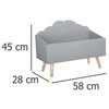 Vaikiška daiktadėžė Atmosphera Cloud, pilka, 580x280x455 mm