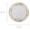 Home Styling Collection Skaidri apatinė plokštė su aukso dekoru, Ø 33 cm