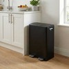Home Styling Collection Dviejų skyrių šiukšliadėžė SECTOR su pedalu, 2 × 30 l