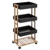 5five Simply Smart Universali mobili lentyna su 4 lygiais, 30 x 41 x 88 cm, juoda