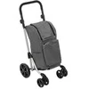 Pirkinių vežimėlis ant stabilių ratų, pilkas, 46 l