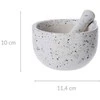 Kitchen Craft Virtuvinis skiedinys su grūstuvu, keramikinis, baltas