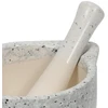 Kitchen Craft Virtuvinis skiedinys su grūstuvu, keramikinis, baltas