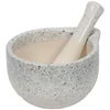 Kitchen Craft Virtuvinis skiedinys su grūstuvu, keramikinis, baltas