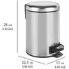 Vonios krepšelis LEMAN SHINY, Šiukšlių konteineris, 3 l, WENKO
