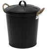 Vonios krepšelis su užvalkalu GARA, juodas, 6 l, WENKO