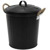 Vonios krepšelis su užvalkalu GARA, juodas, 6 l, WENKO