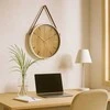 Home Styling Collection Frame SIENINIS LAIKRODIS, Baltas METALINIS RĖMAS SU RUDOS PU RANKENA. DYDIS: 38 X 5 CM SKERSMUO. KIEKVIENAS LAIKRODIS