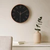 Segnale Wall clock with a wooden frame, juodas, Ø 30.5 cm