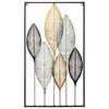 Atmosphera Sienų apdaila, Deco, metalo, juodos ir auksinės spalvos lapeliai, aukštis 65 cm x plotis 37 cm