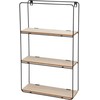 Home Styling Collection Sieninė metalinė lentyna, 3 lygių, juoda, 30 x 10 x 50 cm