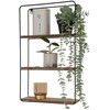 Home Styling Collection Sieninė metalinė lentyna, 3 lygių, juoda, 30 x 10 x 50 cm