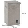 Washing basket CORA, 63 L, pilkas, WENKO