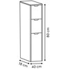5five Simply Smart LOA siaura modulinė spintelė, 3 stalčiai, 80 cm