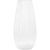 Mondex Home Styling Collection CLEAR stiklo vaza, skaidrus, stiklas su grioveliais, Ø 17 x 37 cm