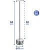 WENKO door stop, 11 x 68 cm, made of solid stainless steel.