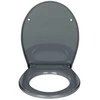 WENKO toilet seat with wall buffer, 37 x 44.5 cm, pilka