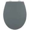 WENKO toilet seat with wall buffer, 37 x 44.5 cm, pilka