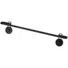 Bathroom Solutions Rankšluosčių laikiklis 60 cm Juodas metalas su siurbimo puodeliais