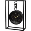 KOOPMAN Home Styling Collection Metalinis Stalinis Laikrodis Juodos Spalvos 20,5x7,5x30 cm