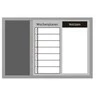 WEEKLY PLANNER užrašų lenta, 3 in 1, 60x40 cm, ZELLER