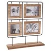 Nuotraukų rėmelis Bikuvalt Displėjus nuotraukoms koliažas 36x10x42 cm medinis, metalinis stovas 155120