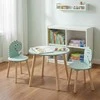 Home Styling Collection Medinis stalas su 2 kėdėmis vaikams, dinozaurų tema, aukštis 50 cm.