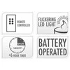 Mondex Vaškuotos stalo žvakės su LED, 38 cm