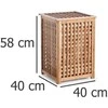 Pakabinamas skalbinių krepšys iš bambuko - 92 litrai, išimamas įdėklas, BAMBOO ZELLER