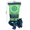 Premium klasės alksnio anglys Grillep Big Lump, 50L