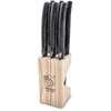 Steiko peiliai LAGUIOLE Premium Line by STYLE DE VIE, 6 vnt. su stovu, Juodas Stonewash