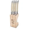 Steiko peiliai LAGUIOLE Premium Line by STYLE DE VIE, 6 vnt. su stovu, perlas