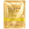 3W Clinic Collagen & Luxury Gold Energy Hydrogel hidrogelio veido kaukė su auksu ir kolagenu 30 g