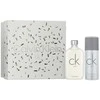 Rinkinys Calvin Klein: CK One tualetinis vanduo unisex, 100 ml + CK One 24 val. apsaugos dezodorantas purškiklis vyrams, 150 ml