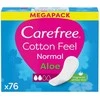 CAREFREE Cotton Feel Aloe Kelnaičių įklotai - normalūs, 1 pakuotė - 76 vnt.