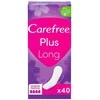 Carefree Plius Long Unscented kelnaičių įklotai 40 vnt.