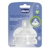 Chicco CHI Silikoniniai buteliuko žindukai NATURAL FEELING, 2 vnt. (reguliuojama tėkmė)
